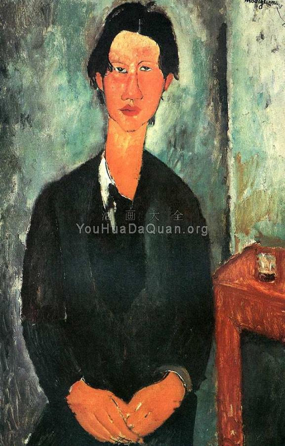 Portrait of Chaim Soutine - 阿米地奥·莫迪里阿尼